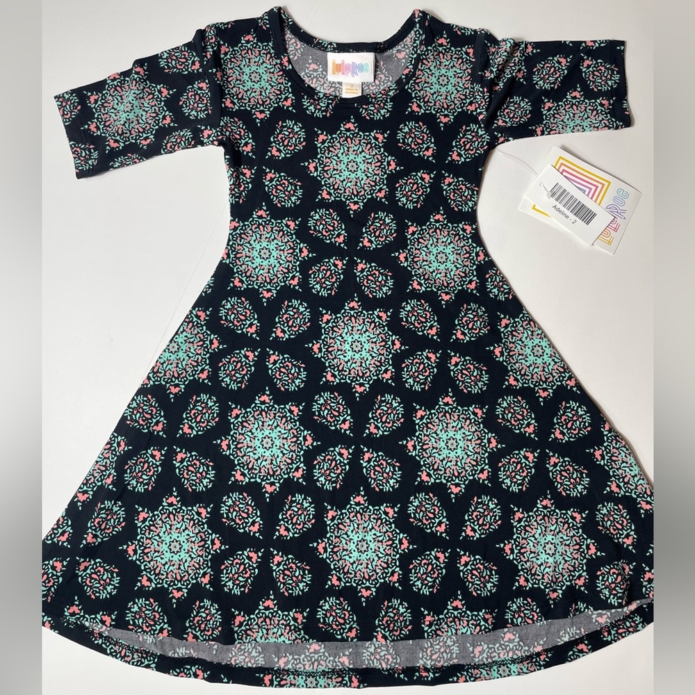 Abstract LuLaRoe Adeline Kids Dress